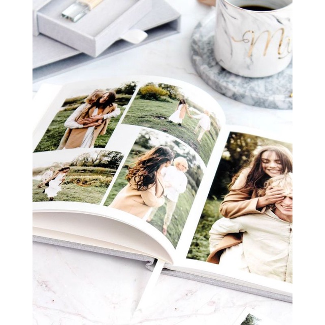 Photobook Hardcover  / Album Foto Wedding / 20x20 / 28 Halaman / 100 Foto