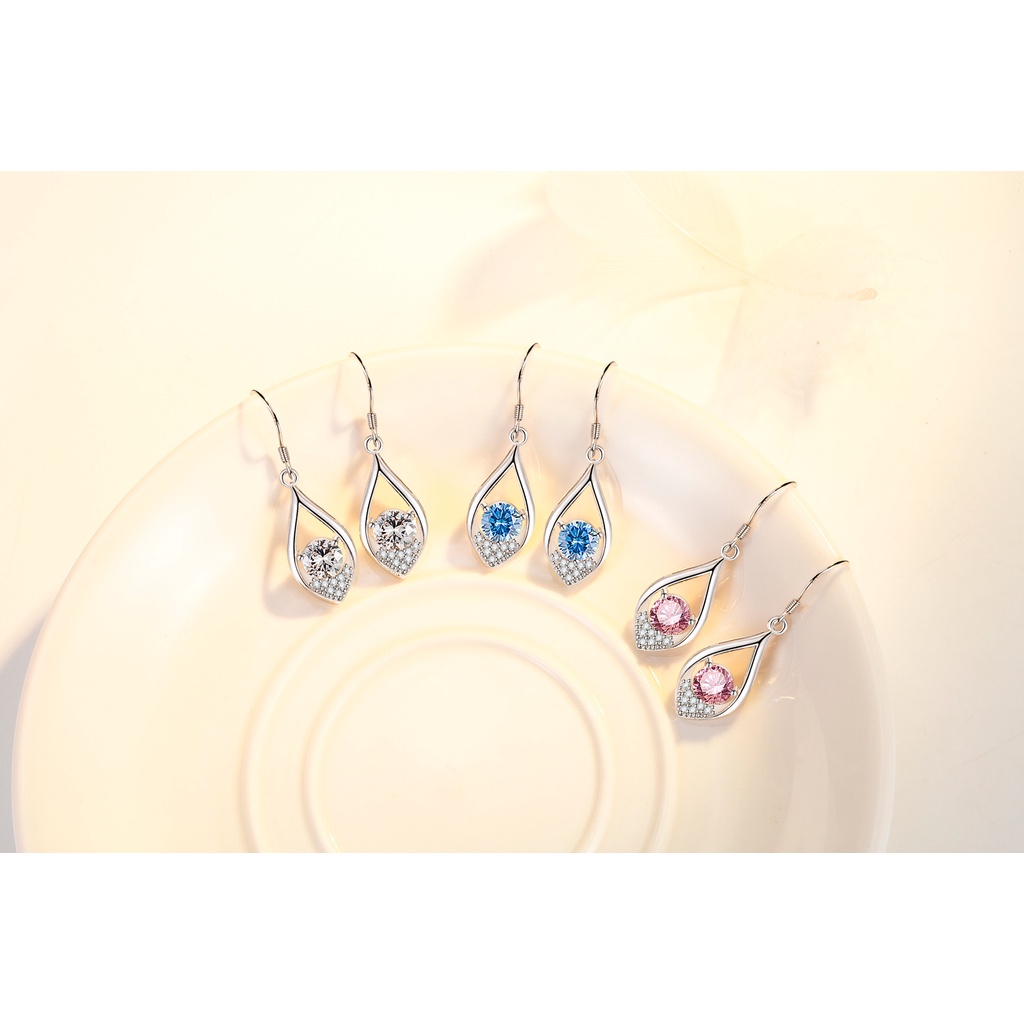 Anting Perak 925 Wanita Jatuhkan Anting-Anting Berlian Perhiasan Fashion   EH00001