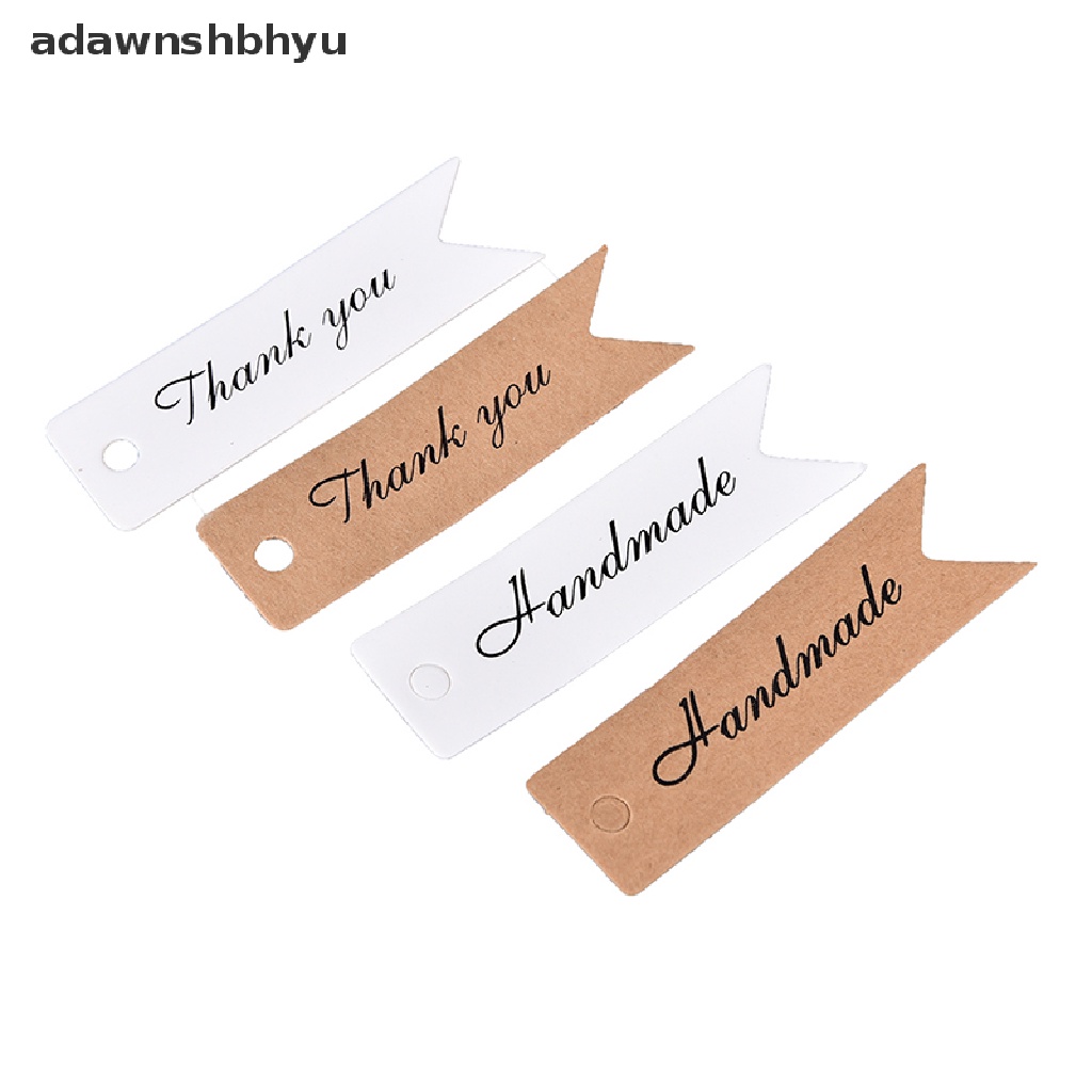 Adawnshbhyu 100tag Kertas Kraft Vintage Harga Kado Craft Card Name DIY Tag Sovenir Pernikahan