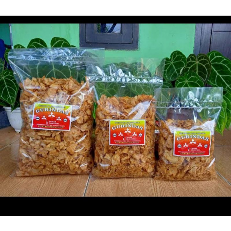 

keripik singkong Gurindas (gurih & pedas)