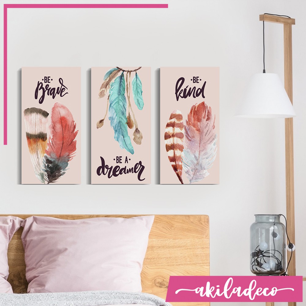 Wall decor Bohemian Dream Catcher Dekorasi Dinding Aksesoris Kamar Tidur Hiasan Dinding Set 3pc