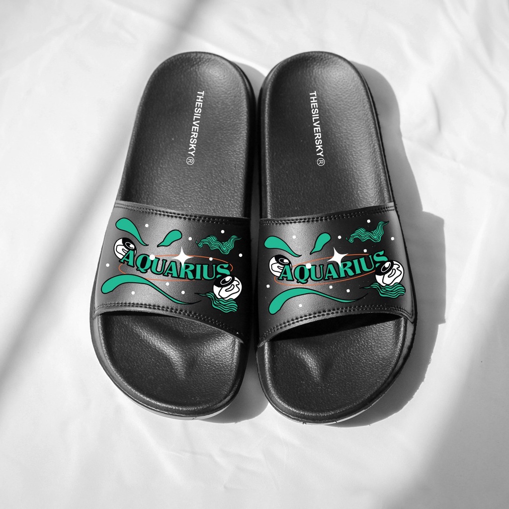 Thesilversky Zodiac Premium Slide Sandal Slip On