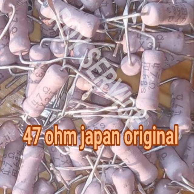 Resistor 47 Ohm 2W Original Japan / R47 2W Original Japan / 47R 2W Original Japan