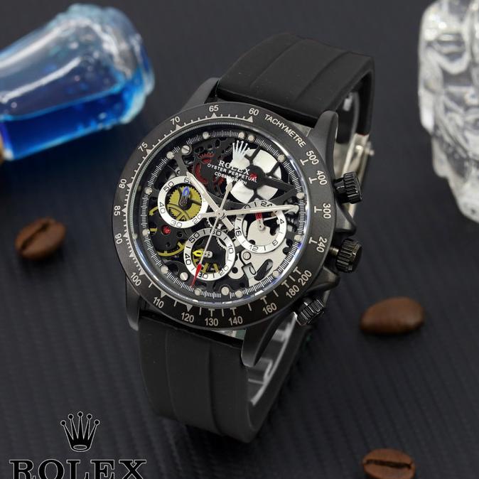 Nikmati Jam Tangan Pria Rolex Crono Aktif 45Mm Tali Rubber Limited