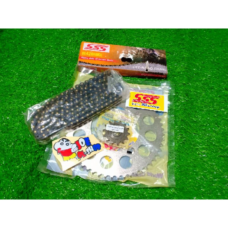 gear gir set sss klx rantai sss hmx hitam
