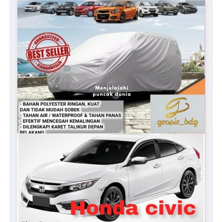 SELIMUT COVER MOBIL HONDA CIVIC SILVER POLOS SARUNG MOBIL CIVIC