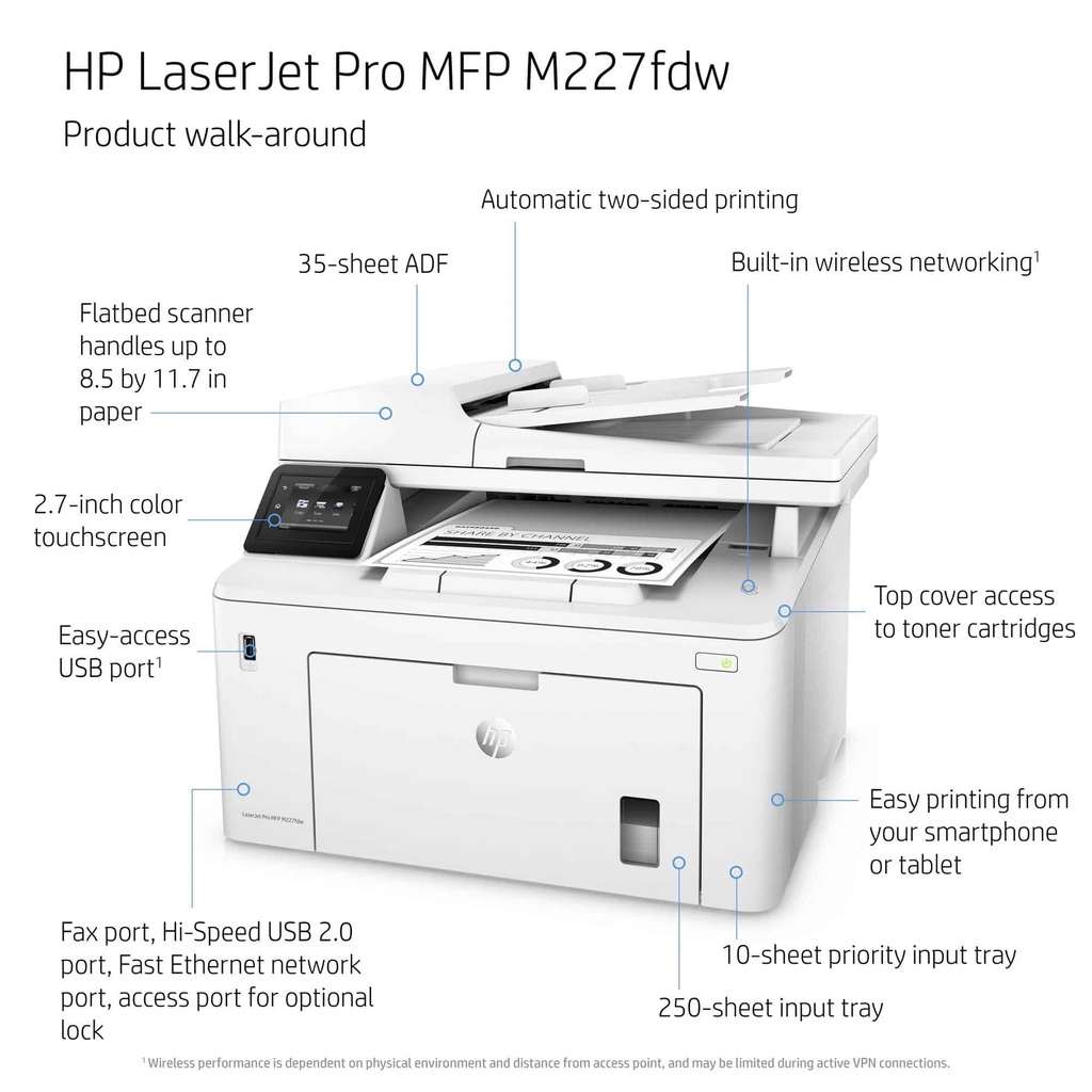 PRINTER HP LASER JET M227FDN   ALL IN ONE / HP LASERJET M 227   FDN / M 227FDN AIO PRINT   SCAN COPY FAX GARANSI RESMI