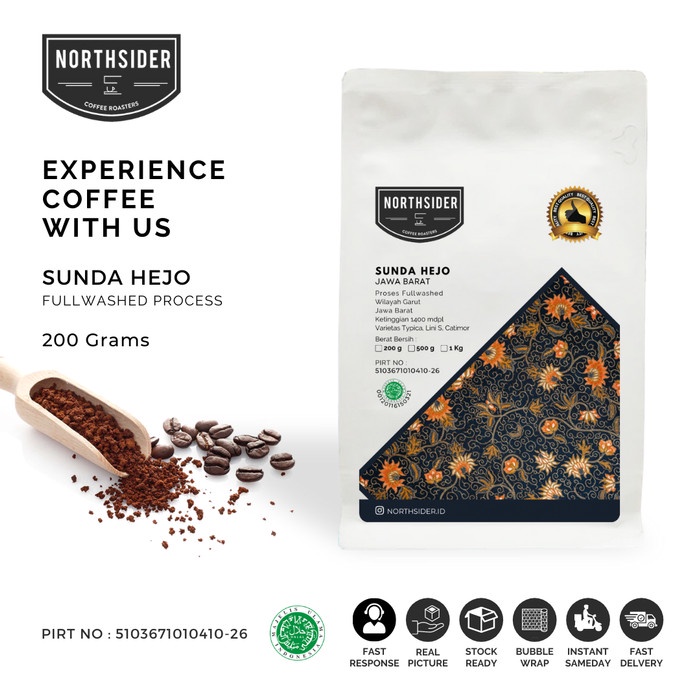 

gt201jyj Biji Kopi Arabika Garut Sunda Hejo Fullwashed -200Gr Northsider Coffee - Biji Kopi Ds20X11