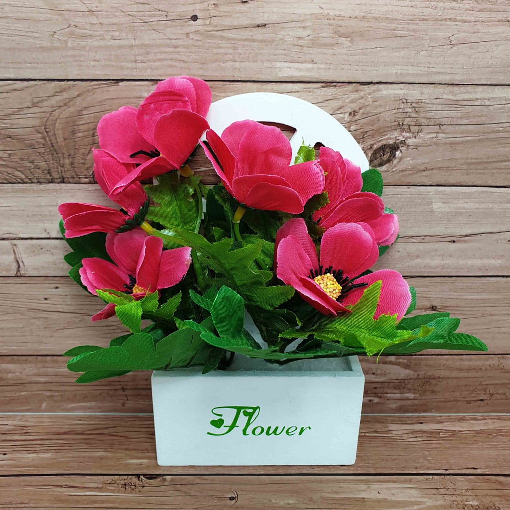 Hiasan Bunga Gantung Alternatif 1/  Bunga Dinding/ Bunga Plastik/  Bunga Artificial/ Bunga Palsu-Merah