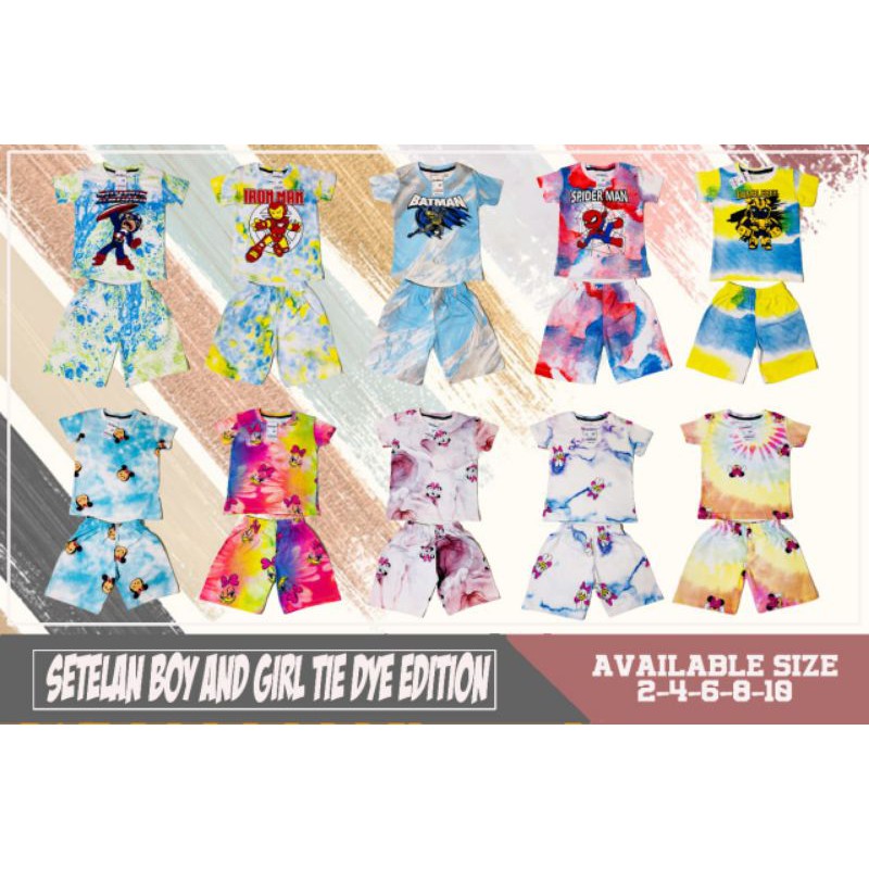 SETELAN TIE DYE OSHKOSH BRANDED UNISEX / OSHBOY / OSHGIRL / 246810 / 1-8T / PRINTEED