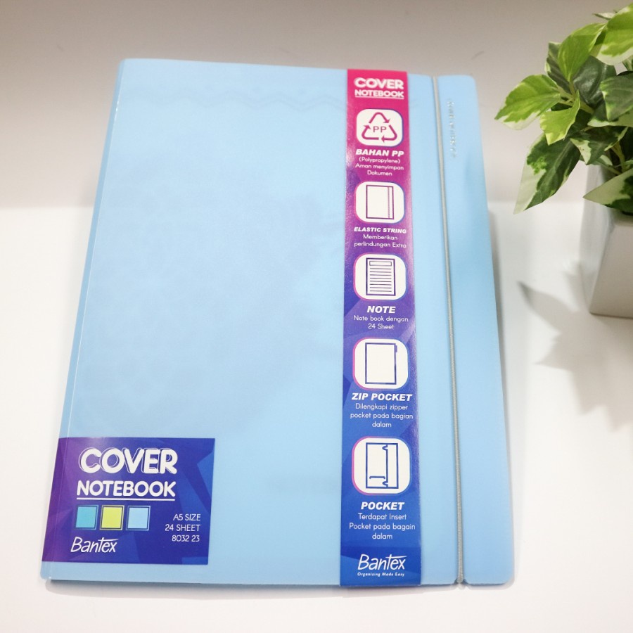 

NOTEBOOK BANTEX A5 24 SHEETS WITH STRING 8032-23 SKY BLUE MURAH