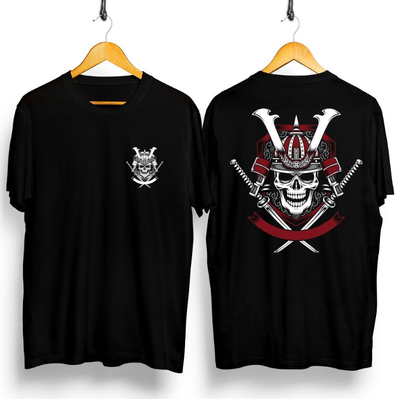 KAOS SAMURAI JEPANG/ATASAN PRIA WANITA/KAOS/KAOS DSAIN JEPANG-RONIN SKUULL