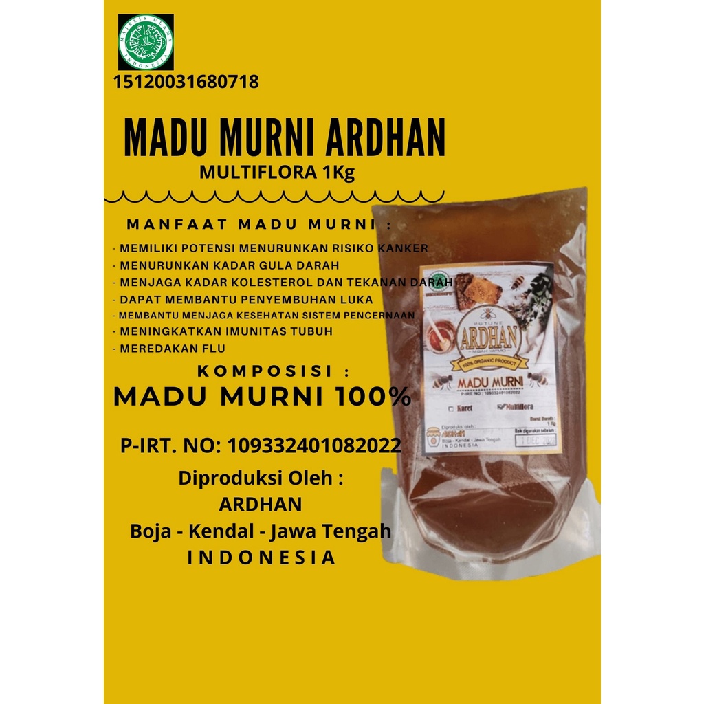 

Madu murni ardhan Multiflora1kg