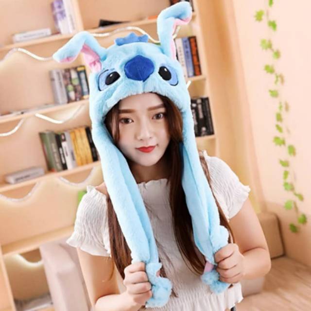 Topi telinga boneka STITCH gerak