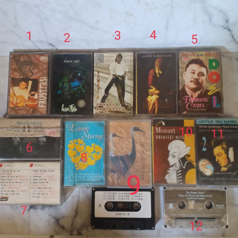 Kaset pita jadul lagu lama bekas
