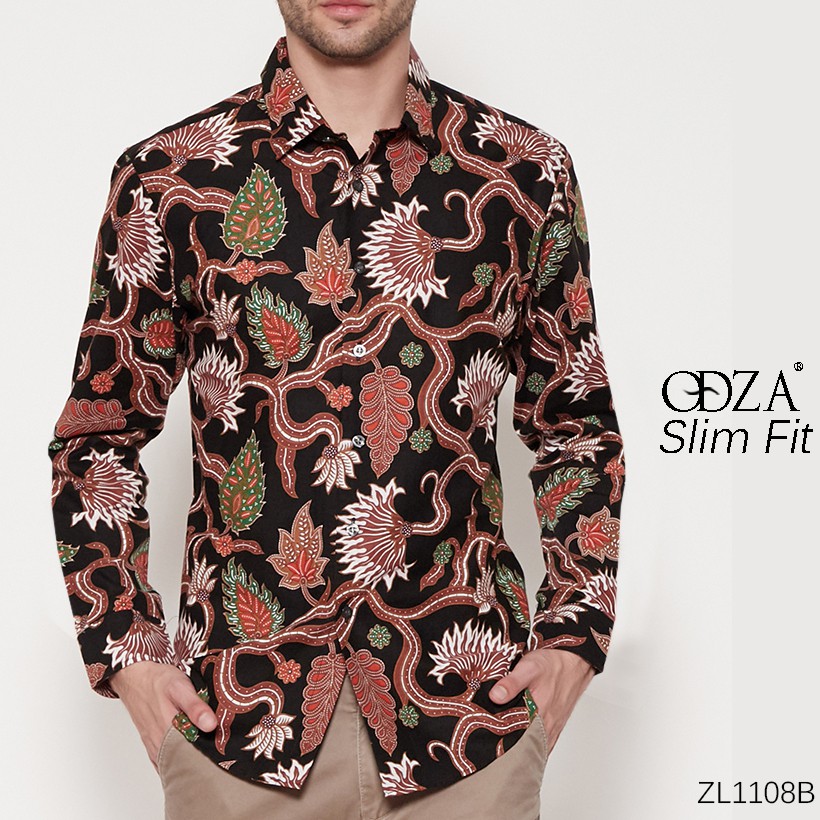 Banting Harga Odza Baju Kemeja Batik Slimfit Modern Berkualitas JrQ91ySBgwwqb