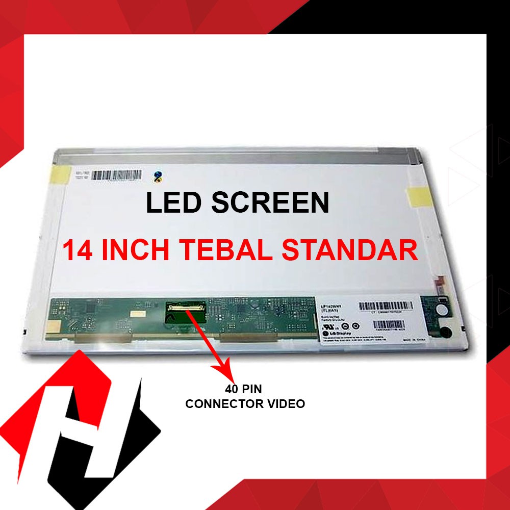 LCD LED Laptop 14 Inch 40 Pin Tebal Standar Aspire 473 Lenovo B475 Satellite L40-A HP 430