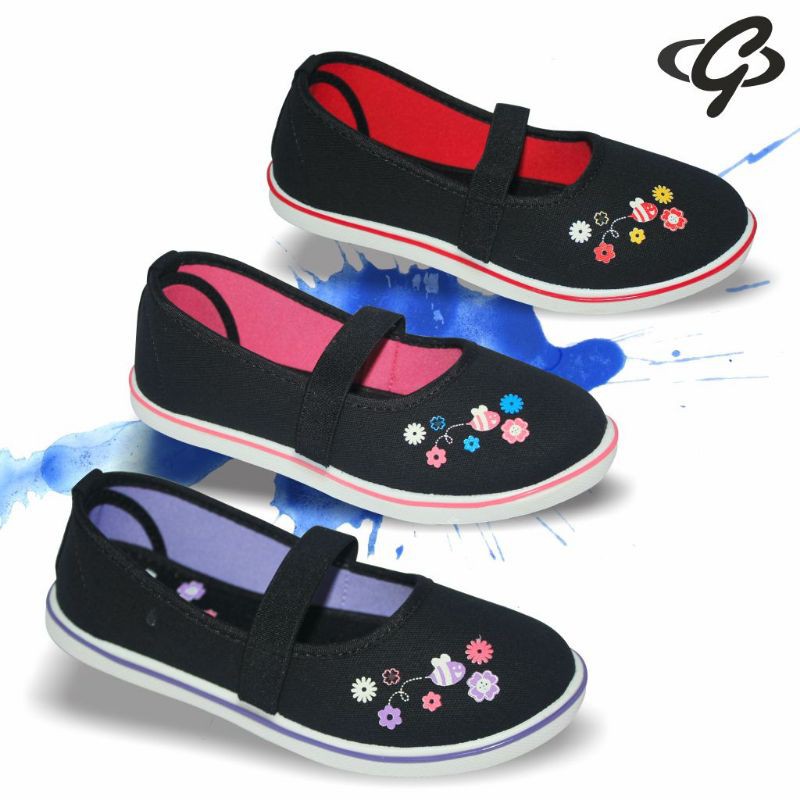 CUCI GUDANG - GALLETTI PRETTY - 26-33 SEPATU SEKOLAH HITAM FLATSHOES ANAK PEREMPUAN CANTIK -GALLETTI PRETTY-