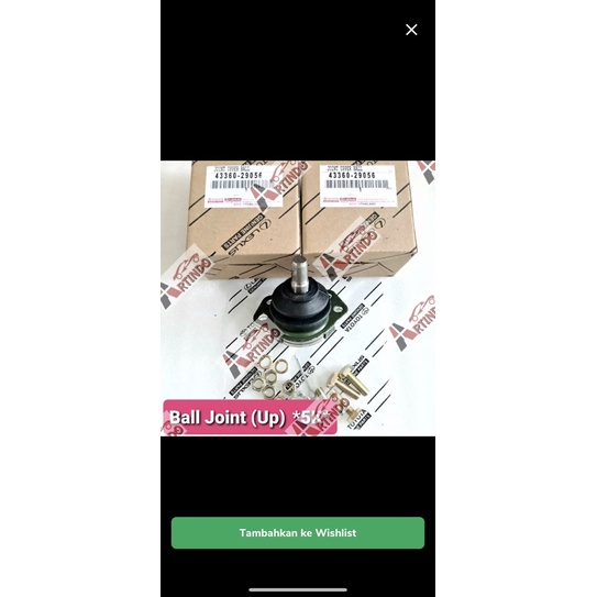 ball joint up kijang super 7k 5k kapsul lgx lsx ball joint atas