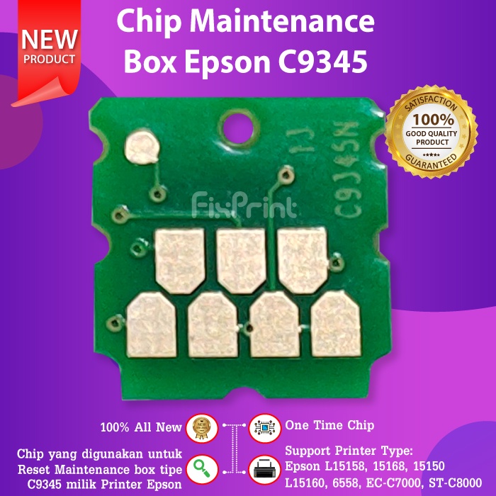 Chip Maintenance Box C9345 PXMB9 Reset Busa Pembuangan Epson L15150 L15160 L15180 M15140 L6550 L6580