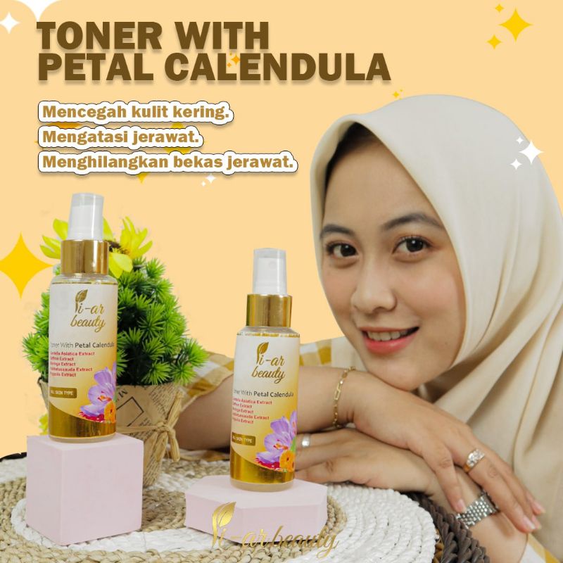 Toner Wajah Pi-ar Beauty With Petal Calendula Herbal Natural Bebas Flek Hitam Dan Jerawat Krim Pelem