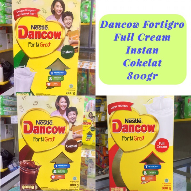 

Dancow Fortigro Instant / Coklat / Full Cream 780gr