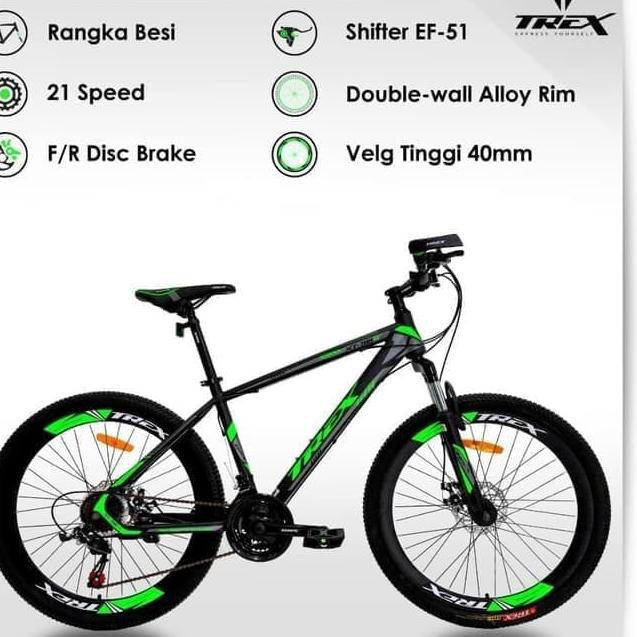 CUCI GUDANG Siap Kirim.,stz-167   SEPEDA GUNUNG 26 TREX 788+1 VELG TINGGI
