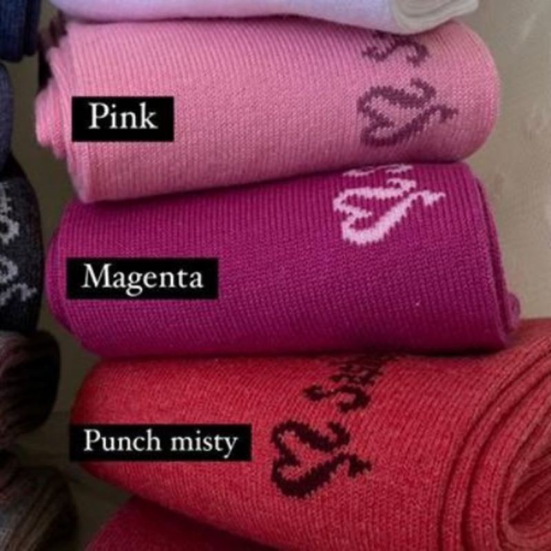 ORIGINAL Kaos Kaki Sashee Jempol Polos Panjang Selutut | Kaos Kaki Sashee Jempol Panjang Katun-Magenta