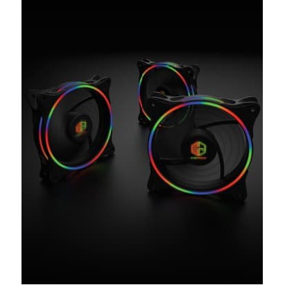 CUBE GAMING FAN RAINBOW BOREALIS - 12CM DUAL RING FAN STATIC RAINBOW