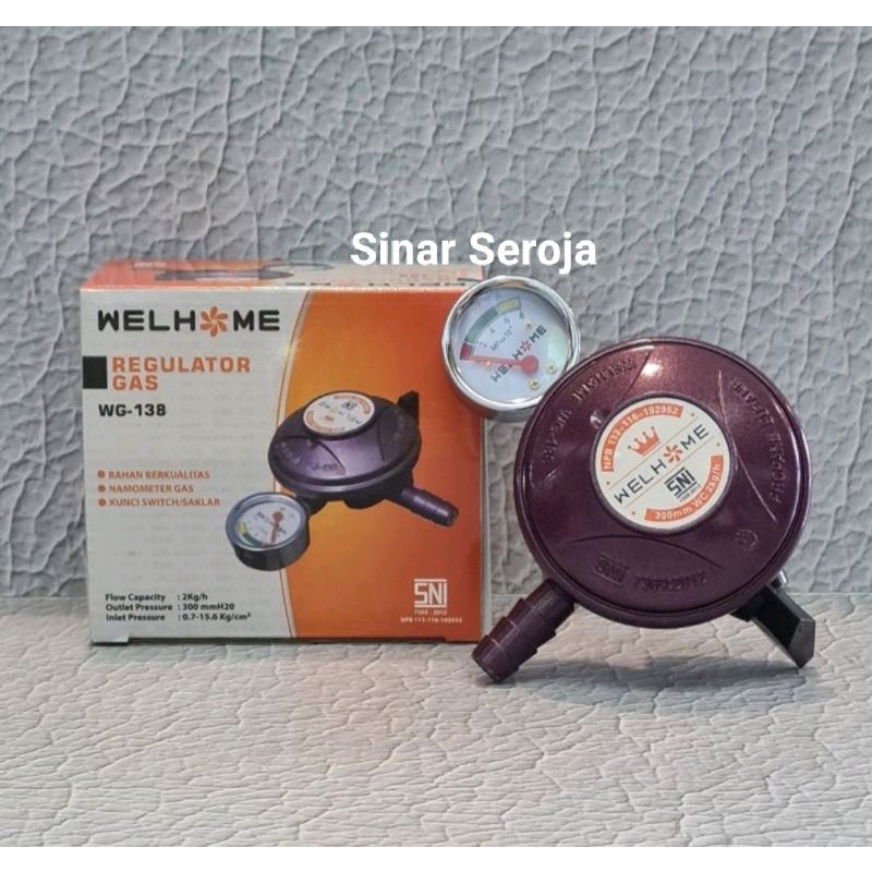 REGULATOR GAS WELHOME / Kepala Gas WELHOME WG 138M SNI Bagus Murah