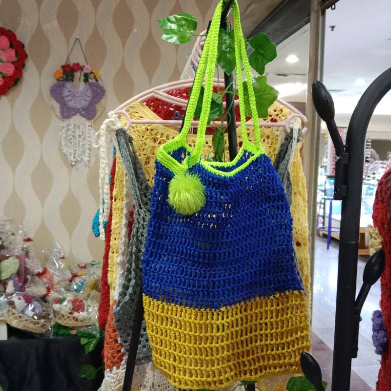 tas rajut jaring/tas belanja jaring