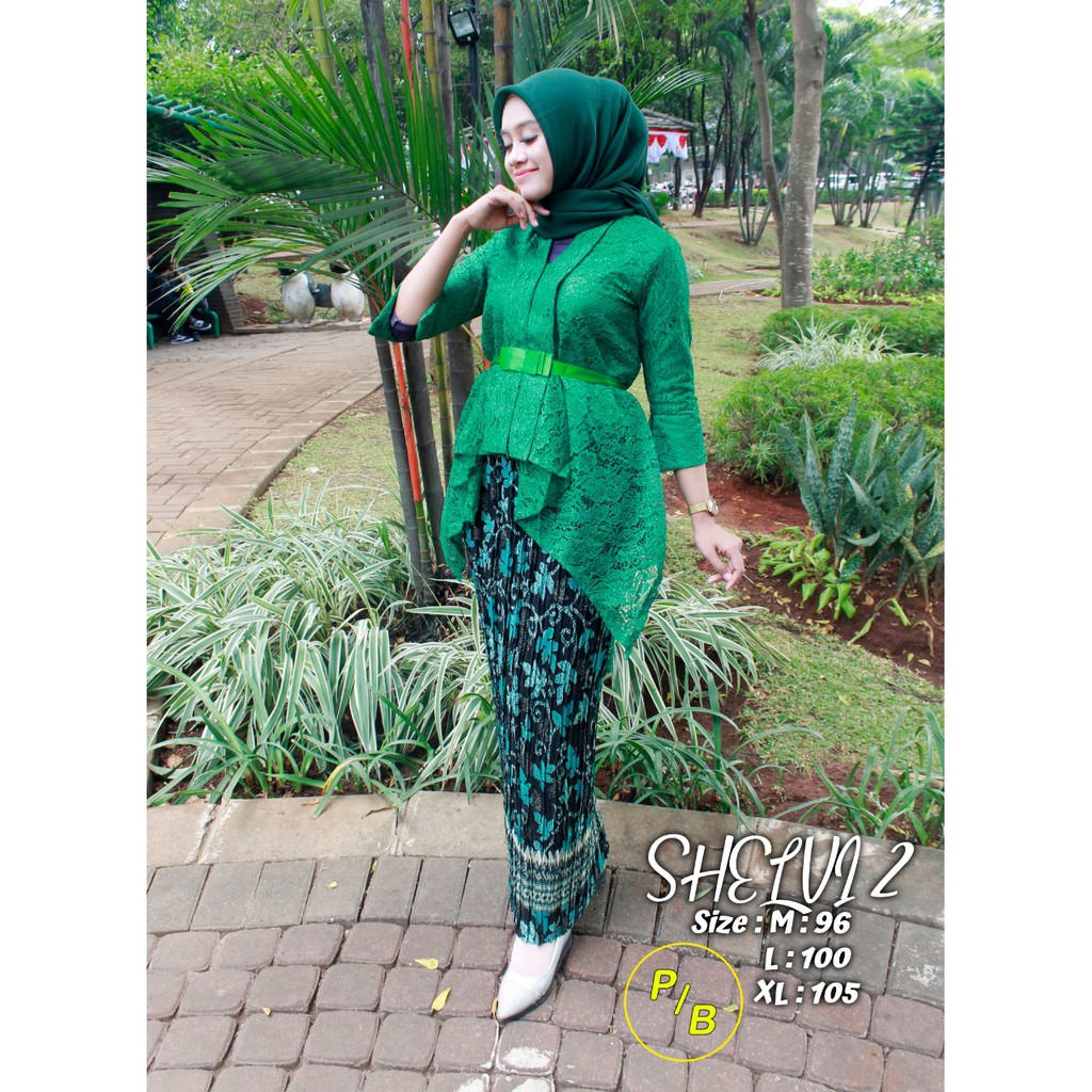 PB&gt; SET Kebaya shelvi 2 - floy pita / kebaya modern / baju kebaya wanita / fashion wanita terbaru