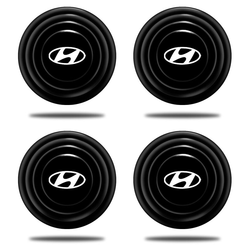 4 / 8/12pcs Stiker Pintu Mobil Bahan Silikon Shockproof Untuk Hyundai Getz Accent Atoz I20 Avega Trajet H1