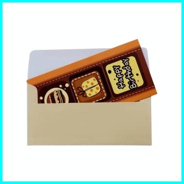 A.e.i.o.u Studio Kartu Ulang Tahun Ikon Timbul - Cokelat