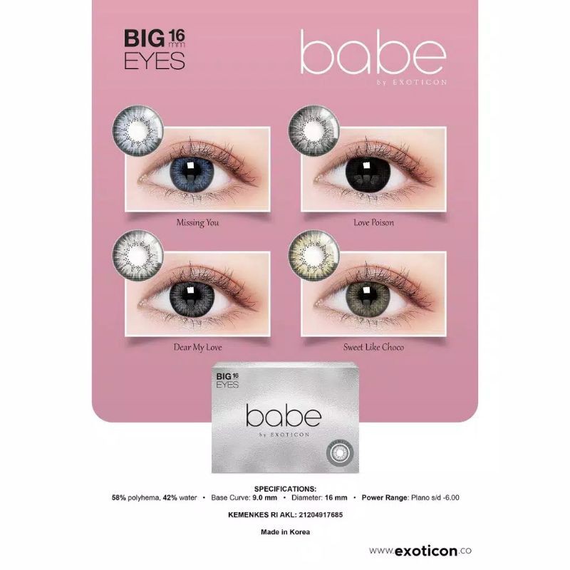 SOFTLENS X2 BABE MINUS -0.50 S/D -2.75