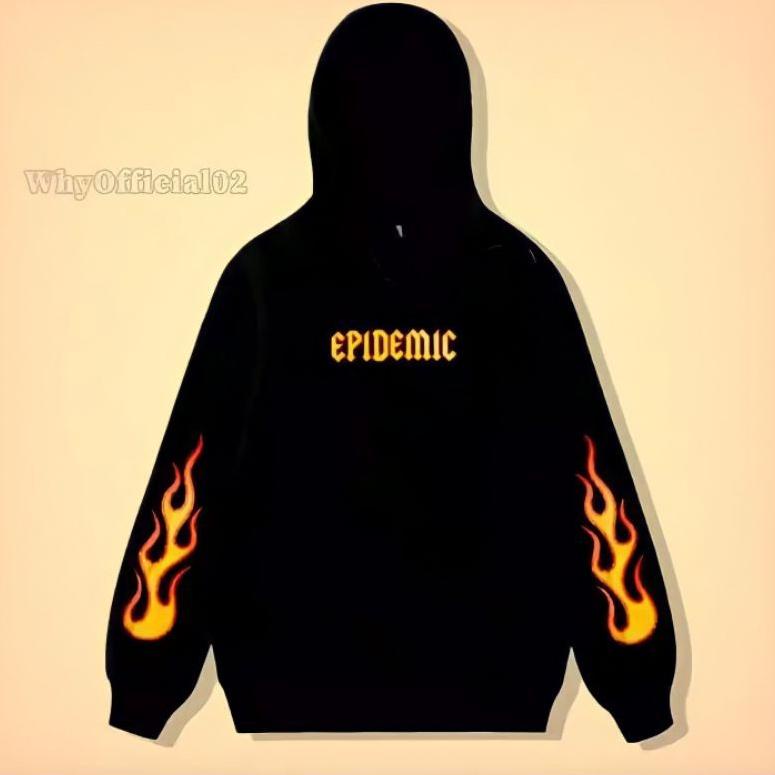 ❃ SWEATER HOODIE WARNA HITAM PREMIUM LOKAL EPIDEMIC API ♕