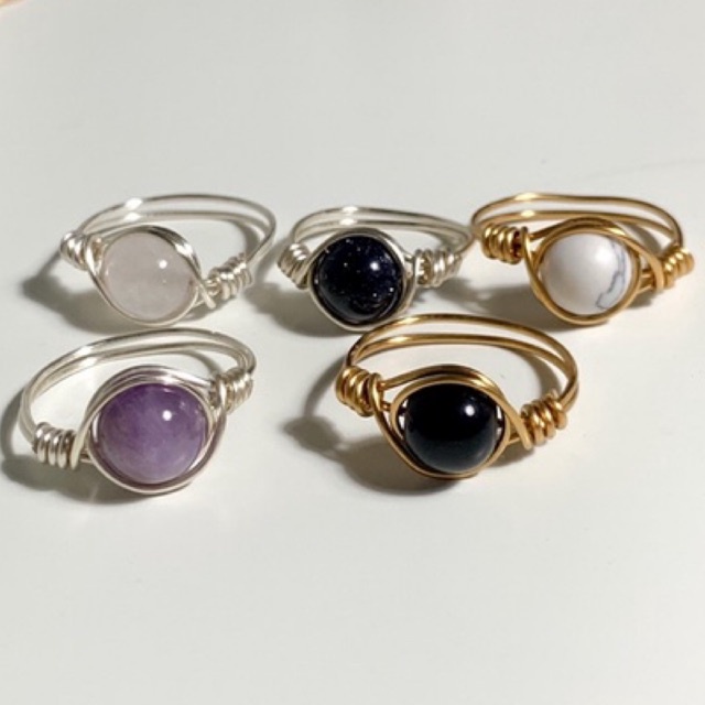 Cincin Kawat Wire Ring Stone