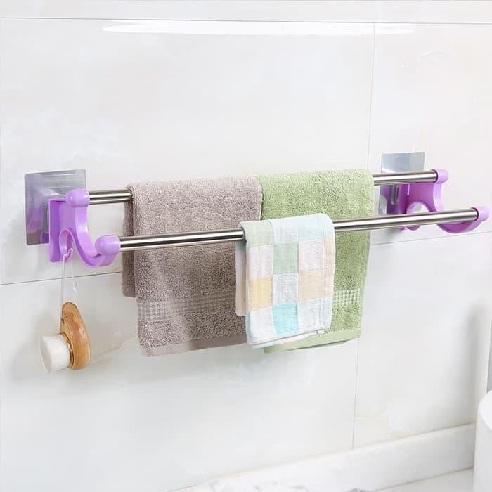 Hook wall hanger kamar mandi tanpa paku buy 1 get 1