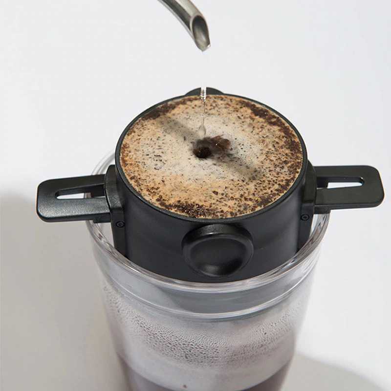 Foldable Coffee Filters Stainless Steel Drip Coffee Funnel Coffee Dripper - Filter Penyaring Kopi Portable Cone Coffee Dripper