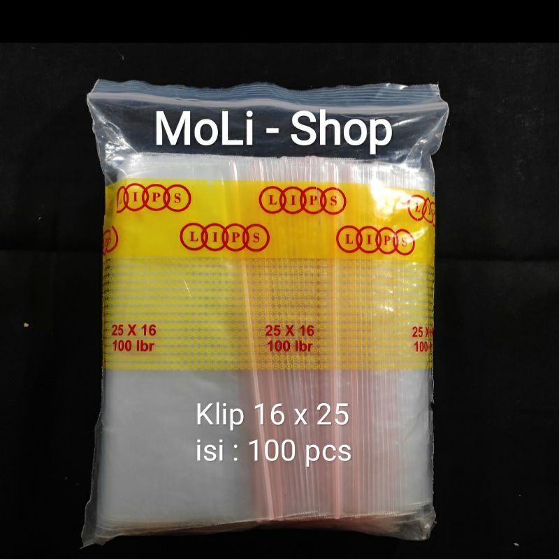 Plastik Klip Uk 16x25 (100pcs), Plastik Zipper lock