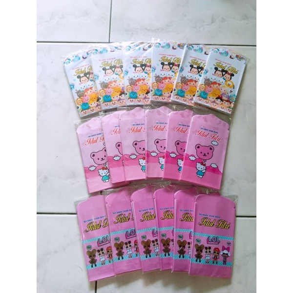 

amplop lebaran motif karakter