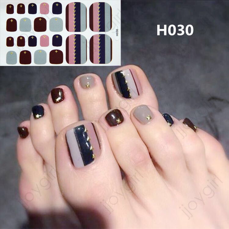 &lt;Jjoygirl&gt;H Nail sticker motif / sticker kuku / stiker kuku / nail stiker glitter / stripes design