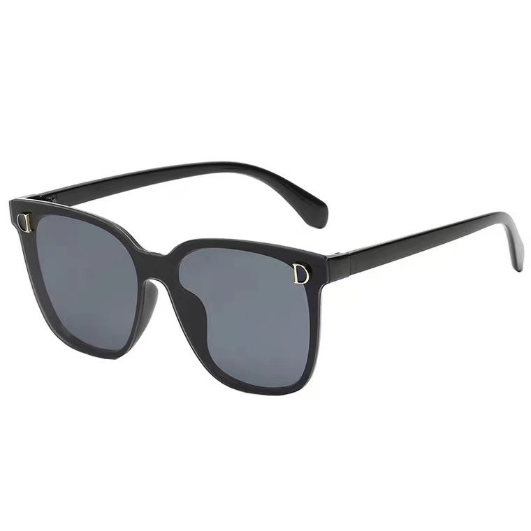 INS Fashion Oversized Square Kacamata Hitam Korea Wanita Kaca Mata Fashion Oversized Sunglasses