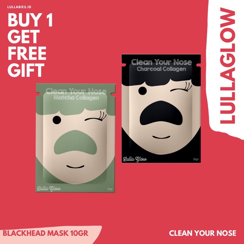 LullaGlow Masker Komedo 10gr - Matcha dan Charcoal