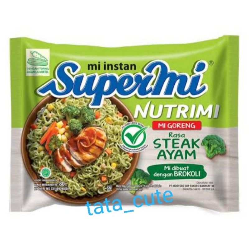 Supermi nutrimi mie goreng steak ayam brokoli 80gr
