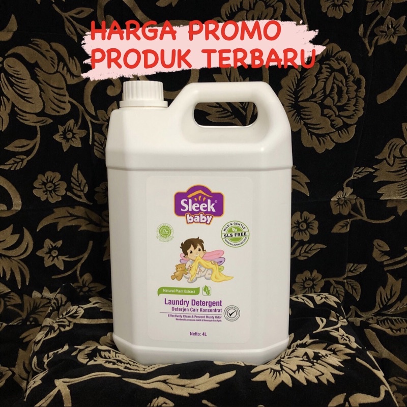 SLEEK Baby Laundry Detergent / Deterjen Cair Konsentrat 4L 4 Liter