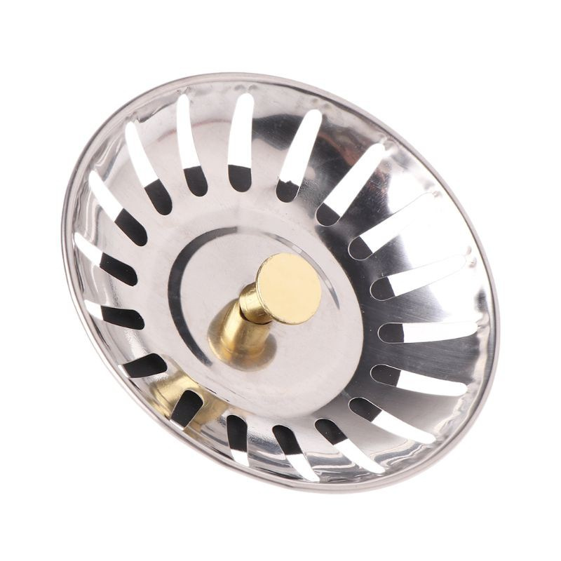 CRE  Kitchen Stainless Steel Basin Drain Dopant Sink Strainer Basket Waste Filter