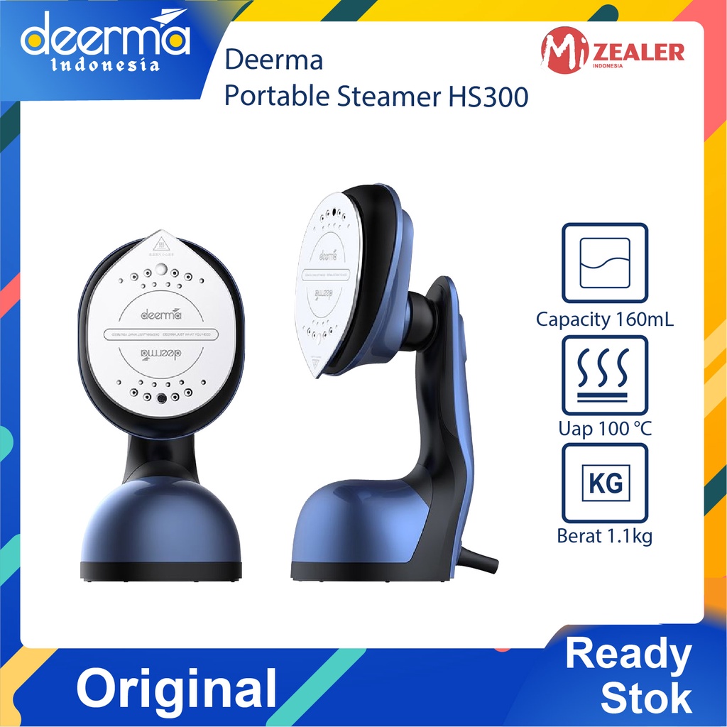 Deerma HS300 Portable Setrika Uap Multifunctional Steam Ironing Machine Low Watt Garment Steamer