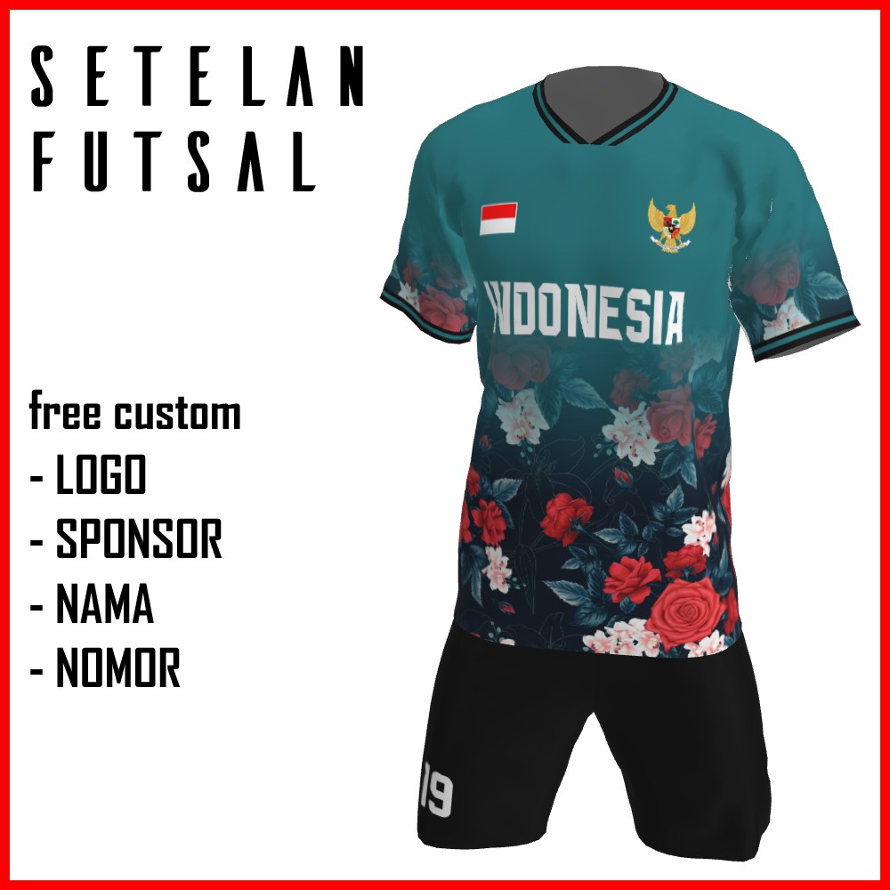 Bikin Jersey Futsal Custom Printing , Baju Kaos Jersey Setelan
