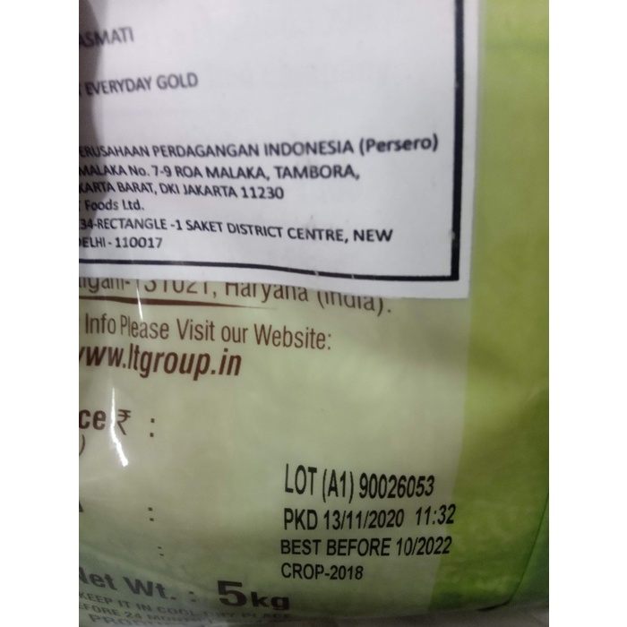 

978Eq10W Beras Basmati Putih - White Basmati Rice 1 Kg Repack WQ12